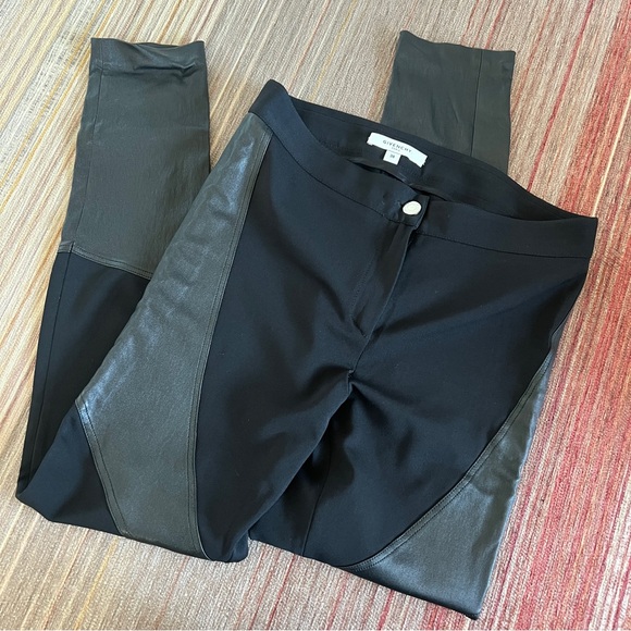GIVENCHY Leather-Accented Straight Legged Pants - Picture 3 of 13
